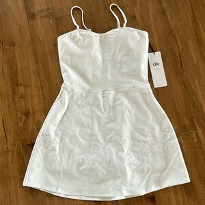 NWT- Alosoft Courtside Tennis Dress - White Medium